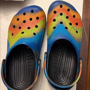CROCS Kids Water Shoes in Blue and Orange